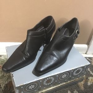 Dark brown booties